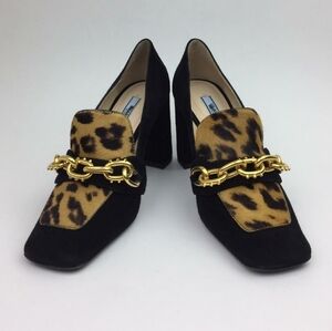 PRADA Chain Link Loafer Pump sz 6.5